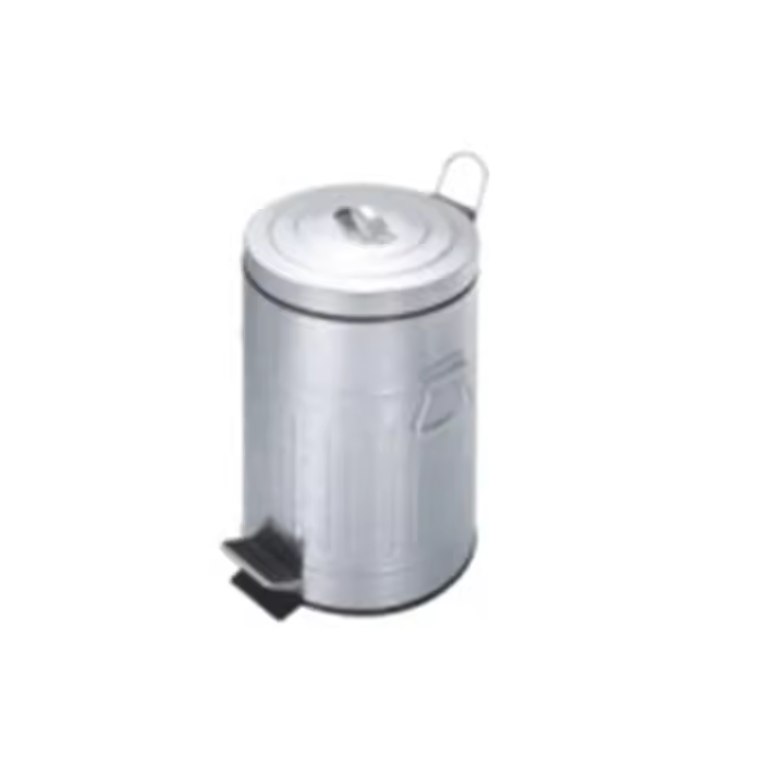 Papelera Hierro Pp 20X20X31 5L, Plateado El mejor complemento para tu hogar  -Fijalo- - 1