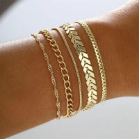 Juego De Máximo 6PCS Cadena De Serpiente Plana Dorada Para Hombres Y Mujeres Joyería De Moda Clásica Vintage Regalo Ideal Para Fiestas Bodas Aniversarios Viajes Uso Diario - details 8