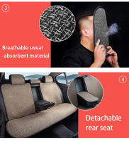 SEAMETAL Fundas Para Asientos De Coche Universal De Lino Anti Deslizamiento Protección Transpirable Para SUV Sedán Camión Pickup - details 6