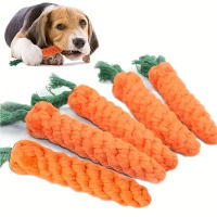 Juguete Para Perros De Tela Algodón Duradero Nudo De Zanahoria Juguete Masticable Resistente Mordedor Para Limpieza De Dientes Accesorios Para Mascotas - details 0