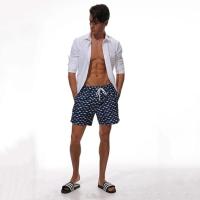 Traje de baño para hombre, de secado rápido, con forro de malla, por encima de la rodilla, trajes de baño(L) - details 1