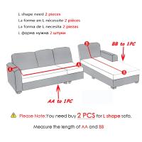Fundas de sofá Jacquard impermeables, 4  asientos, funda de sofá sólida en forma de L, Protector de banco - details 3