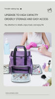 Organizador De Esmaltes De Uñas Con Bolso Doble Capa Almacenamiento De Accesorios De Manicura Capacidad Para 80 Botellas Con 2 Bolsas Desmontables - details 1
