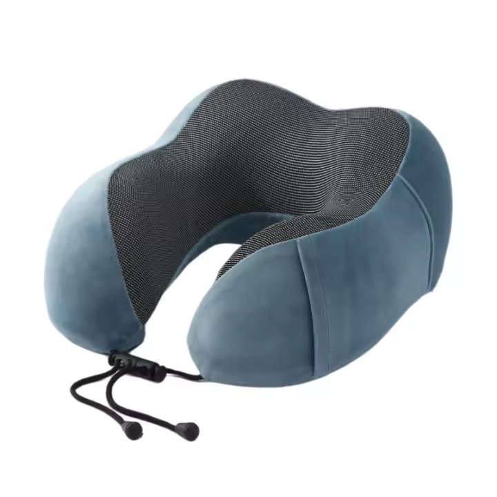 ZVD SOMY Almohada de algodón con memoria para viaje en U, cuello, Motor, coches y aviones, siesta, tela magnética, Ushaped - 1