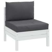 vidaXL Cojines para sofá de palets 2 uds tela melange en color Gris claro/Beige/Rojo vino tinto y más | acolchados duraderos para sofás de jardín terraza exterior - details 4