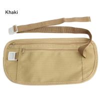 Bolsa De Cintura De Viaje Impermeable Para Hombres Y Mujeres Negro Y Caqui Seguridad Secreta Bolsa De Pecho Utensilios De Viaje Slim - details 4