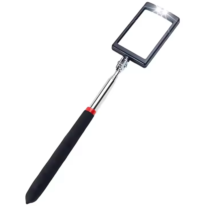 Espejo De Inspección Telescópico Portátil Con Cabeza Flexible Y Luz LED Giratorio 360 Grados Herramientas Para Automóviles - 1