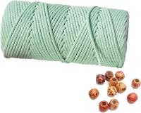 Cordón De Macramé 3mm 100m Algodón Natural Para Tejido Manual Colores Pared Colgante Tejido De Tela Tapestry Hecho a Mano - details 8