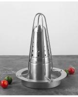 Soporte De Asado Portátil De Acero Inoxidable Para Pato Grilled Con Placa No Adherente Y Retráctil Herramienta De Barbacoa Resistente Al Calor Fácil De Limpia - details 8