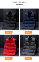 Chaqueta De down Para Hombre Talla Grande Invierno Abrigo Casual Con Capucha Cremallera Y Bolsillos Sin Mangas Aislada Y Gruesa - details 5