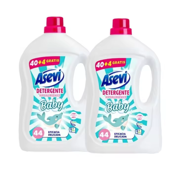 Pack 2- Detergente Asevi Baby - 40+4 Gratis - 1