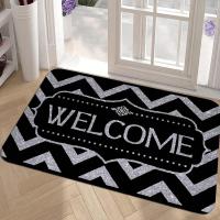 Alfombra Decorativa Con Estampado De Letras Antideslizante Fácil De Limpia Alfombra De Area Para Sala De Estar Oficina Lavable Alfombras De Puerta - details 2
