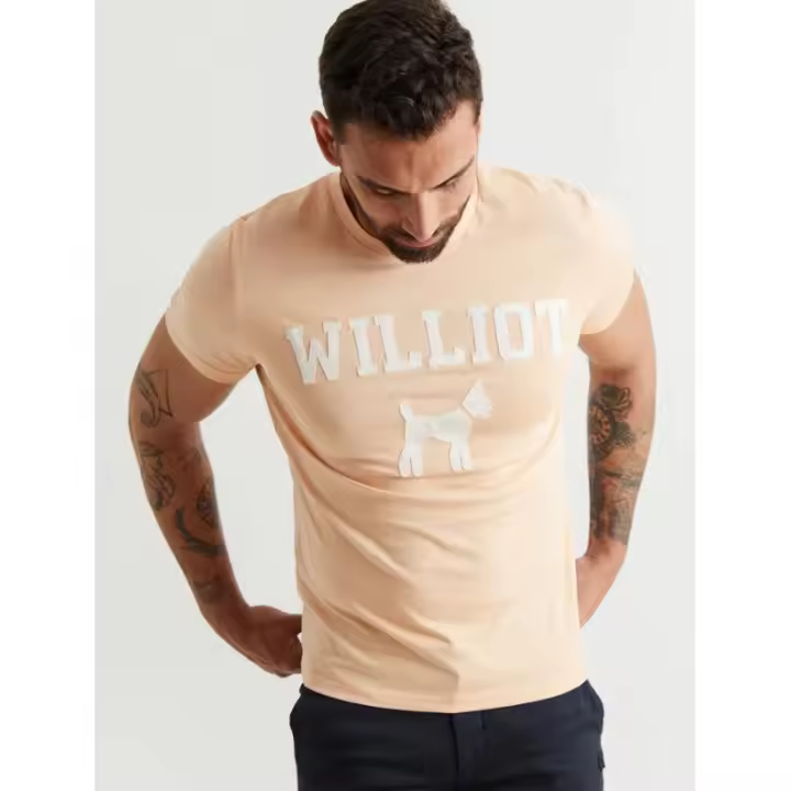 Camiseta Tipo Parche Naranja Williot - 1