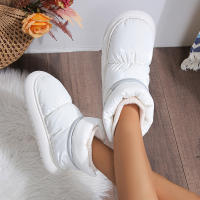 Botas De Nieve Impermeables Para Mujer Invierno 2023 Plataforma Antideslizante Conforzado De Almohadilla De Plush Grueso Tacones Medios Tobilleras Calientes Con Peluche - details 7