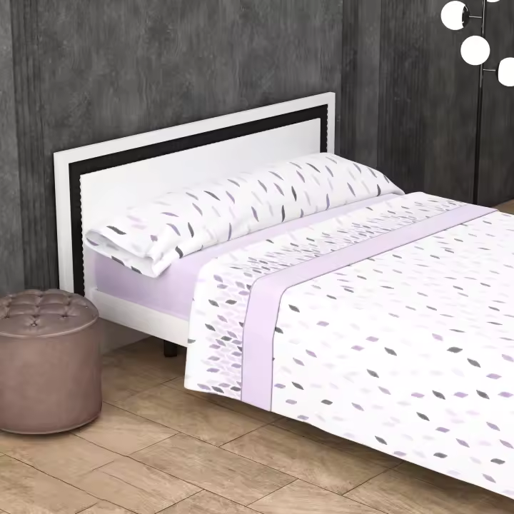 Sábanas de Coralina Térmicas Invierno Doble Perchado 200grs Milka Malva - 190/200cm + 30cm - Confort Antiestrés - Mercatienda.es - 1