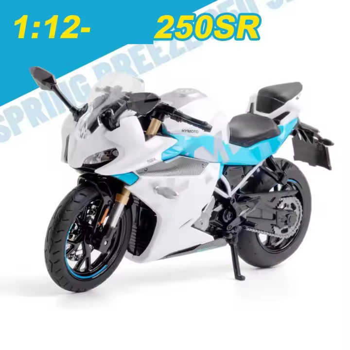 Modelo De Motocicleta Diecast De Aleación 1/12 Cfmoto 250SR Para Niños Con Luz Y Sonido Neumáticos De Goma Regalo Para Jóvenes - 1
