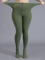 Pareja De Medias De Mujer Oversize Y Finas Que Penetran La Piel Material De Spandex Y Nylon Patrón Sólido Tipo De Tela Tejido Longitud De Pierna 95 Cm Cintura 48 Cm - details 8