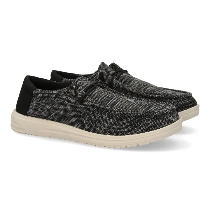 PuntoSalao Deportivas planas cómodas para hombre color negro VRAE-68 - 1