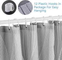 Cortina de Ducha Poliéster, Cortinas de Baño Impermeable con 12 Ganchos para Ducha y Baño 180x200CM - details 4