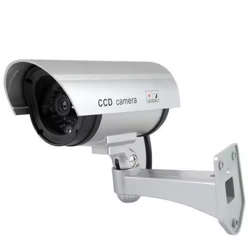 Cámara de seguridad simulada disuasoria para prevenir robos y asaltos cámaras para exterior e interior de casa CCTV con luz LED roja intermitente - 1