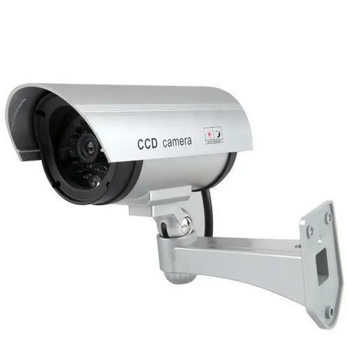 Cámara de seguridad simulada disuasoria para prevenir robos y asaltos cámaras para exterior e interior de casa CCTV con luz LED roja intermitente - 1