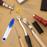 Kit De Trabajo Con Cuero Herramientas De Arte De Cuero Con Agujas De Costura Groover Awl Botones Metálicos Para La Fabricación De Cuero - details 1