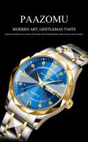 Reloj De Pulsera Para Hombre POEDAGAR Marca De Lujo Impermeable Luminoso Con Fecha Y Día De La Semana Acero Inoxidable Quartz - details 2
