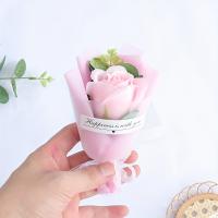 Mini Bouquet De Flores De Rosas De Sabão Artesanal 1 Peça Presente Para Festa Família Amigos Mãe Namorada Decoração De Casa - details 9