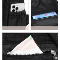 Mochila De Nylon De Color Sólido Ligera Para Viajes Y Escuela Mochila Casual Para Trabajo Y Viajes Puede Colgarse En Maleta - details 2