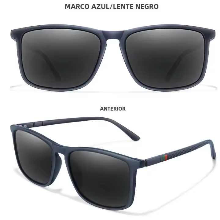 Gafas De Sol Polarizadas Vintage Cuadradas De Lujo Para Pesca Y Ciclismo Resistentes Al Viento Protección UV400 Para Hombres Y Mujeres Gafas De Viaje Y Conducción Moda - 1