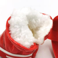 4pcs Zapatos De Invierno Para Perros Pequeños Cuero Antideslizante Y Impermeable Botas Para Puppies Calientes Para Chihuahua Y Gatos - details 5