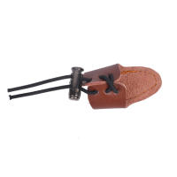 Protector De Dedo Para Arco De Cuero Suave Recurvo Anillo De Dedo Para Tiro Material De Cuero Oveja Negro Marrón - details 2