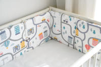 LALA - Ropa de Cama de Cuna de Algodón para bebés recien nacidos, Cerca anticolisión para Bebés, Automóvil 30*30*6 Pieza Entra lavable, - details 4
