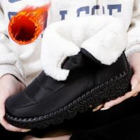 Botas De Invierno Para Mujer Antideslizantes Impermeables Con Plataforma Moda Botines De Piel De Oveja Llena Medio Tacón Botas De Mujer - details 4