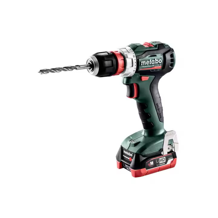 Metabo PowerMaxx BS 12 BL Q Taladradora atornilladora de batería/12V 2x LiHD; Cargador ASC 55; metaBOX 118 - 1