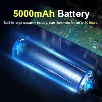 Lámpara De Cara Profesional Para Escuba 2024 Con Luz LED De Alta Potencia 500M IPX8 Submarina Para Pesca Y Rescate Recargable Tipo-C - details 10