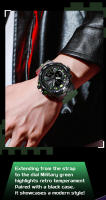 Reloj Deportivo Para Hombre SANDA Marca Popular Dual Pantalla Electrónica Multifuncional Impermeable LED Con Alarmas Y Cronógrafo - details 10