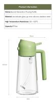 Botella De Aceite De Vidrio 470ml Dispensador De Spraying 2 En 1 Para Cocina BBQ Asado Picnic Herramientas - details 15