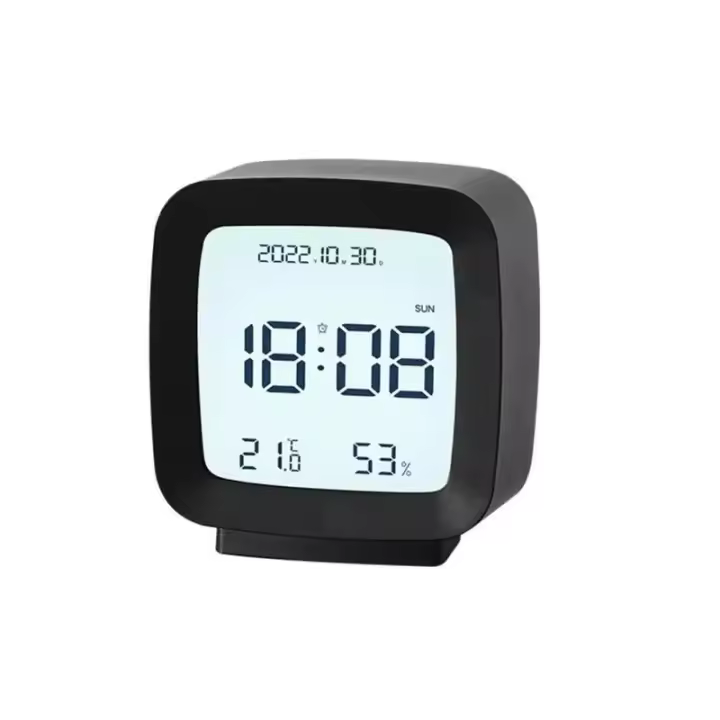 Monitor electrónico Digital de temperatura de humedad para el hogar, Pantalla de oficina, decoración de dormitorio, despertador, hora - 1