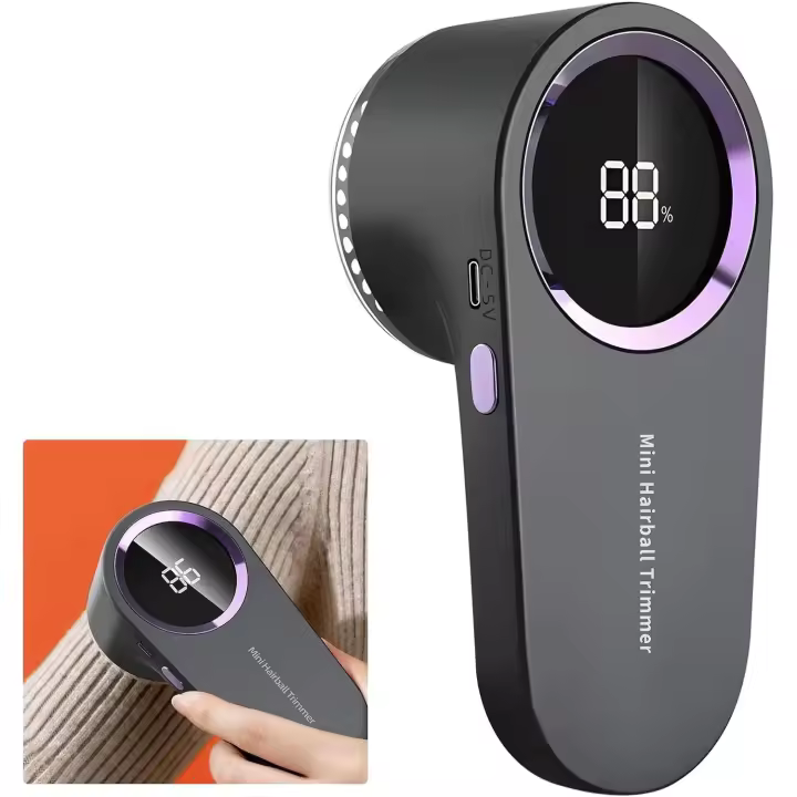 Máquina de afeitar de Tela, removedor de pelo de 6 Hojas, removedor de pelo de ropa de pantalla digital inteligente Gris - 1