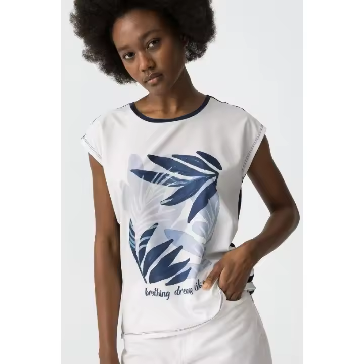 Marcas Mujer Ropa Tiffosi Tiffosi mujer Camisetas y tops  Camiseta -Tiffosi- Mae_59 azul marino - 1