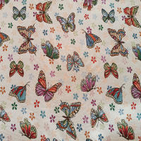 Lafábricadelastelas- Gobelino Jacquard, tela por metros Flores tapicería, resistente, opaco, de calidad, cortinas, cojines, colchas, bolsos - details 0