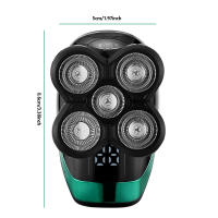 Afeitadora Eléctrica Recargable Para Hombres 5 Cabezas Flotantes Trimmer De Barba Nariz Oreja Cepillo De Rostro Razor Clipper 5 En 1 4D - details 12