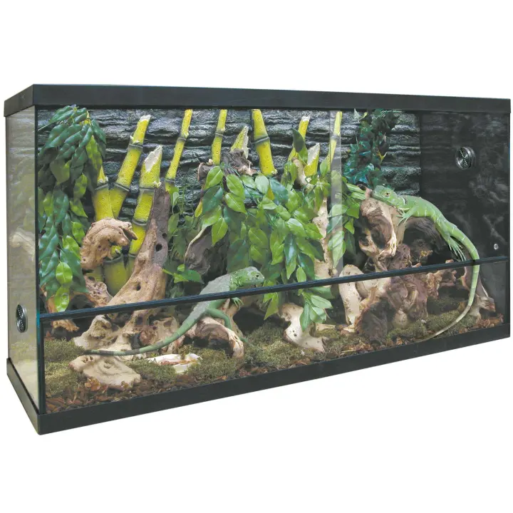 Terrario REPTI-SELVA CRISTAL TRS135- REPTI-SELVA  negro Reptiles 55x31x80cm - 1