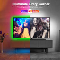 Tira De LED RGB 10m Control Bluetooth WIFI 5050 Para TV Computadora Dormitorio Fiesta Navidad Alexa Google Compatible Con Smart Device - details 4