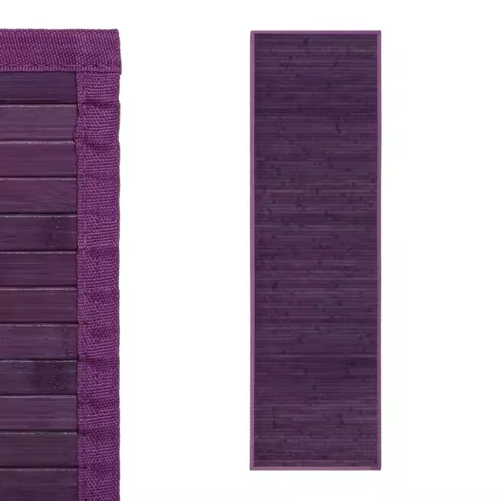 Alfombra pasillera provenzal Lila de bambú de 60 x 200 cm France-DAMDAM GO - 1