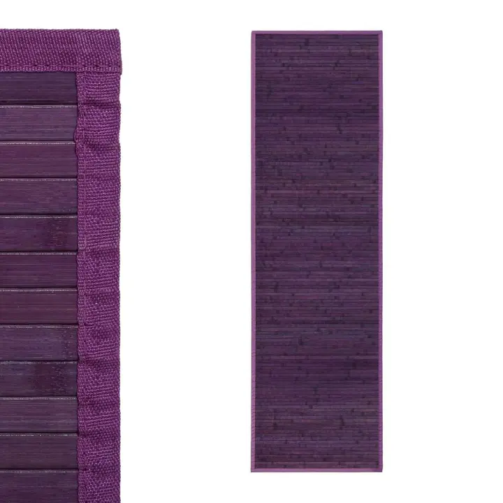 Alfombra pasillera provenzal Lila de bambú de 60 x 200 cm France-DAMDAM GO - 1
