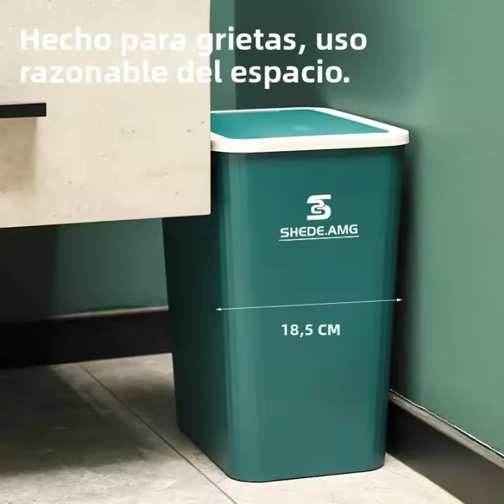 Bandeja De Papel Nordic Press Tipo Con Tapa Y Odorless Rectangular a Prueba De Fugas Para Baño Y Cocina Acero Inoxidable Para Oficina Y Uso Doméstico - 1