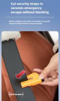 Llave De Coche Portátil Con Martillo De Seguridad Rompe Vidrio Y Corte De Cinturón De Seguridad Herramienta De Rescate Emergente Para Auto - details 3
