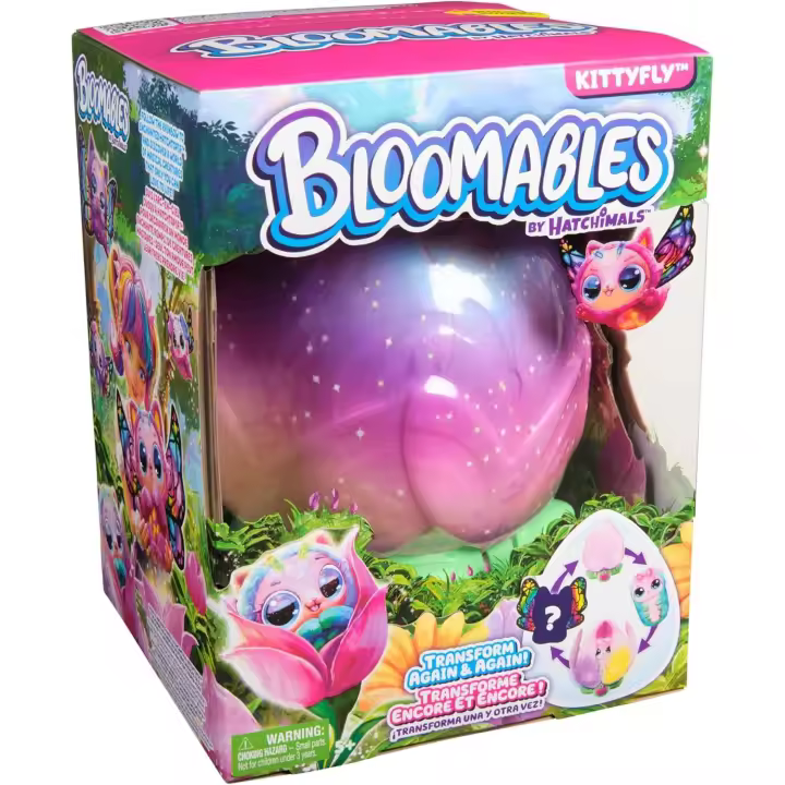 HATCHIMALS BLOOMABLES - Kittyfly Peluche Interactivo Sorpresa con Transformación Mágica Repetible y más de 100 Sonidos - Mascota Interactiva - Juguetes Niñas +5 Años (Spin Master 6072450) - 1